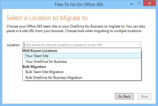 Office 365 SharePoint Online File Migration Tool